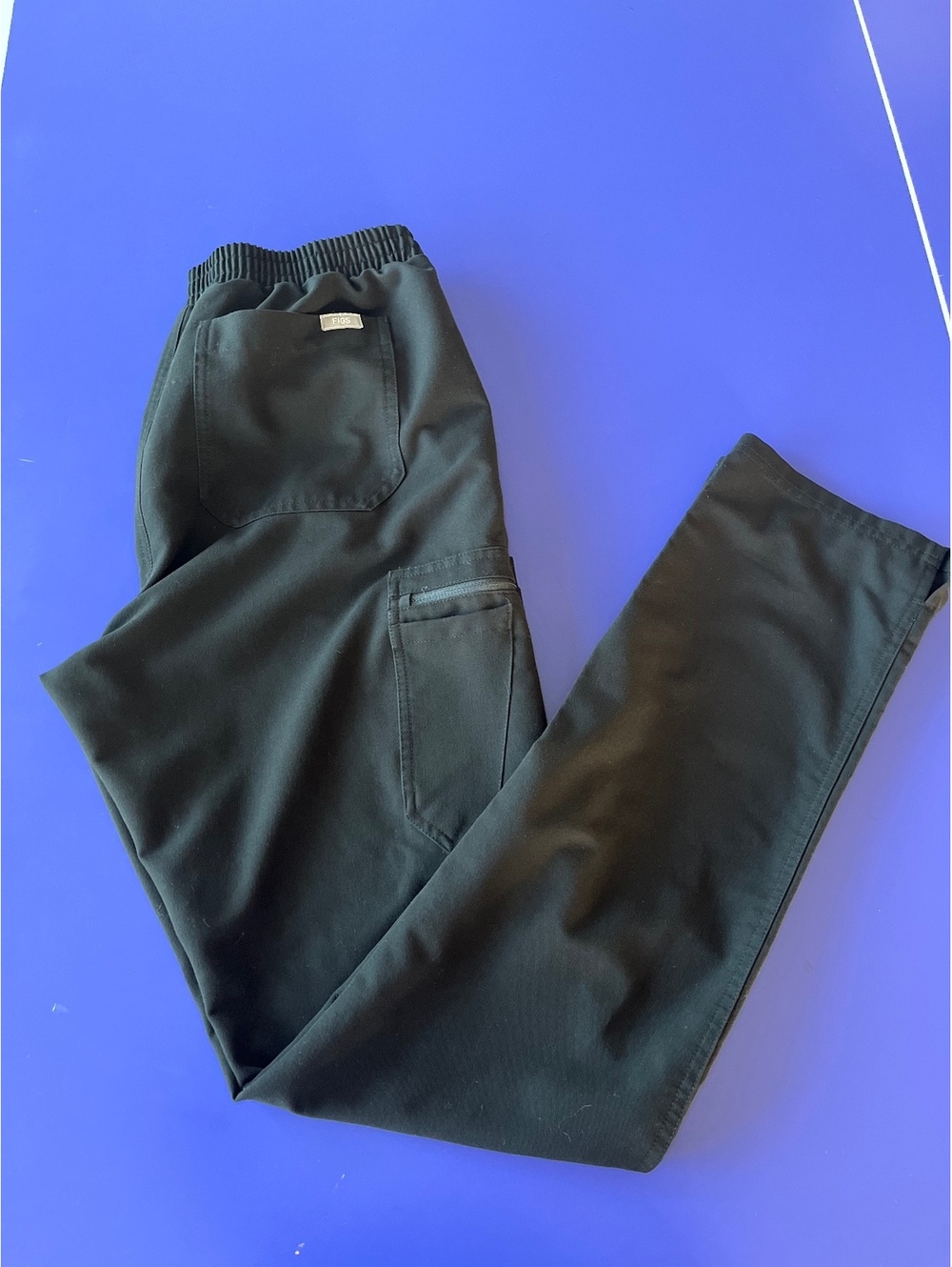 Figs Black Yola Slim Scrub Pants Women’s sz M T Tall Straight Leg many pockets